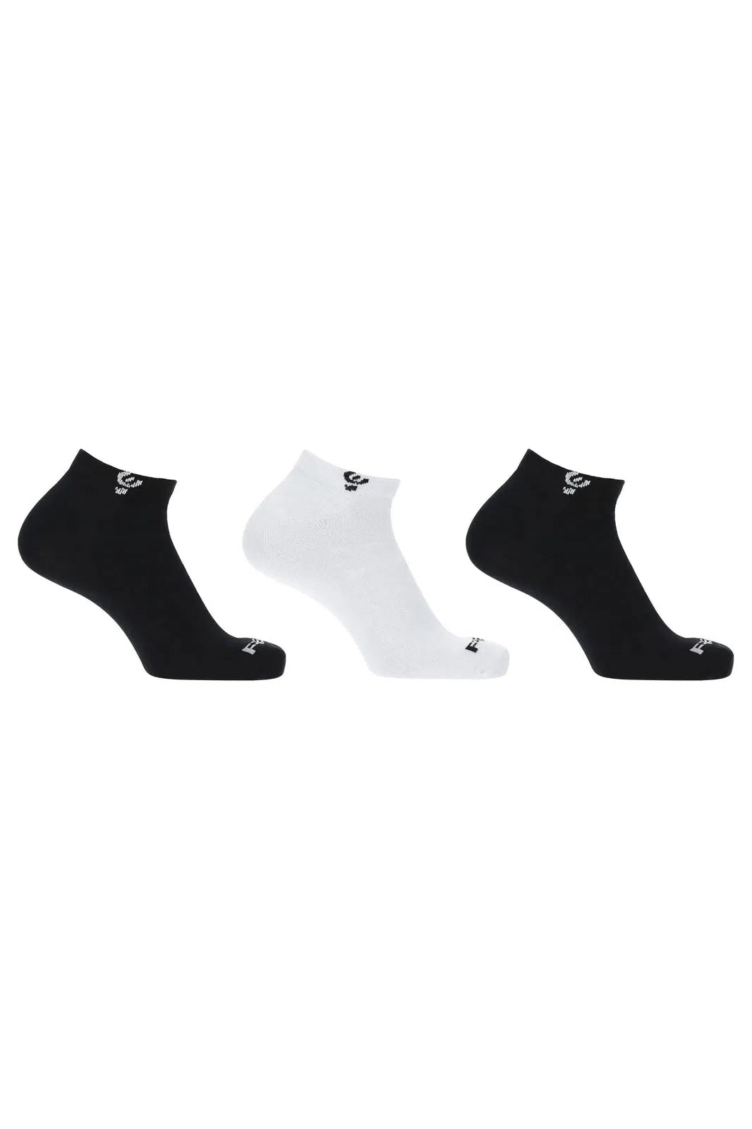 3 Pack Ankle Socks - Black + White 1