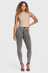 WR.UP® Denim - High Waisted - 7/8 Length - Grey + Yellow Stitching 3