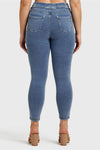 N.O.W® Denim - High Waisted - 7/8 Length - Light Blue + Yellow Stitching 25