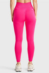 Seamless Active Leggings - High Waisted - 7/8 Length - Pink 4