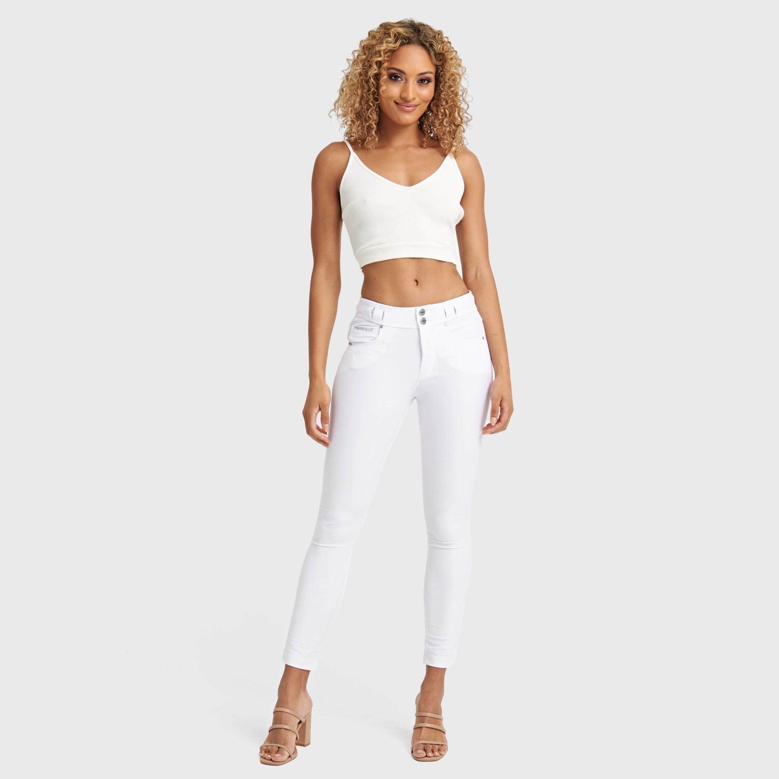 Cotton Ribbed Crop - White 3