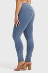 N.O.W® Denim - High Waisted - Full Length - Light Blue + Yellow Stitching 20