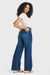 N.O.W® Denim Limited Edition - High Waisted - Wide Leg - Dark Blue + Yellow Stitching