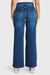 N.O.W® Denim Limited Edition - High Waisted - Wide Leg - Dark Blue + Yellow Stitching