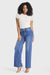 N.O.W® Denim Limited Edition - High Waisted - Wide Leg - Light Blue + Yellow Stitching