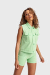 Pastel Vest - Green 2