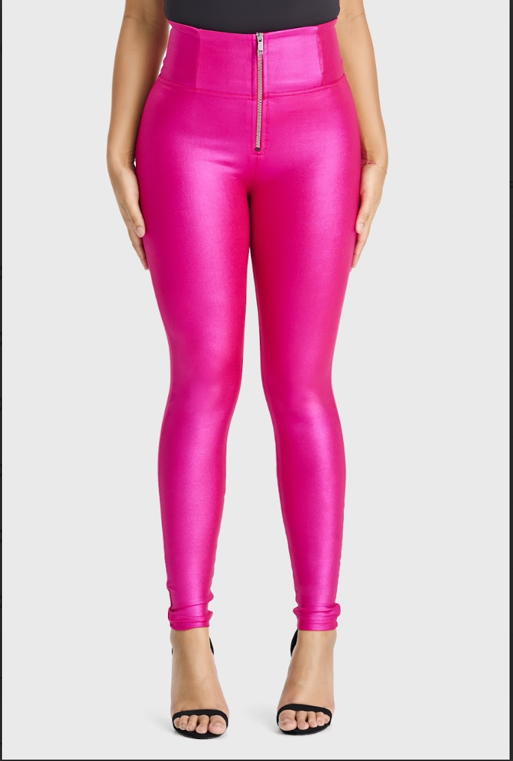 WR.UP® Disco Pants - Super High Waisted - Full Length - Hot Pink 2