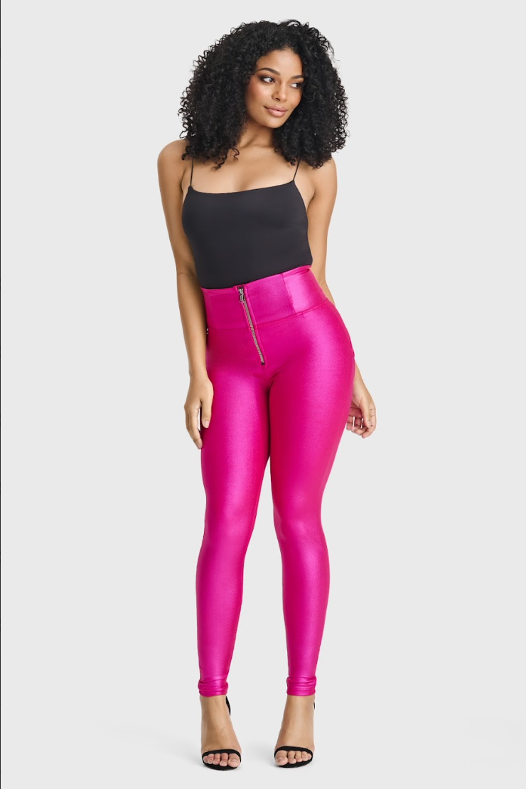 WR.UP® Disco Pants - Super High Waisted - Full Length - Hot Pink 3