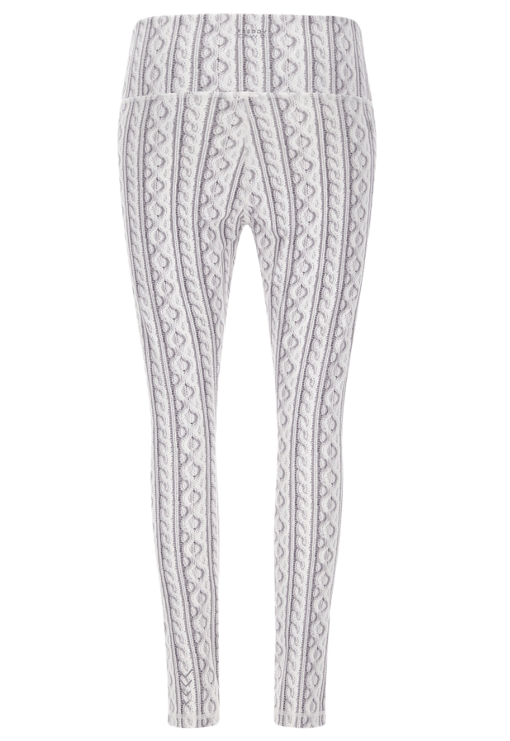 Super-high-waist ankle-length leggings with a tricot photo print - S 2