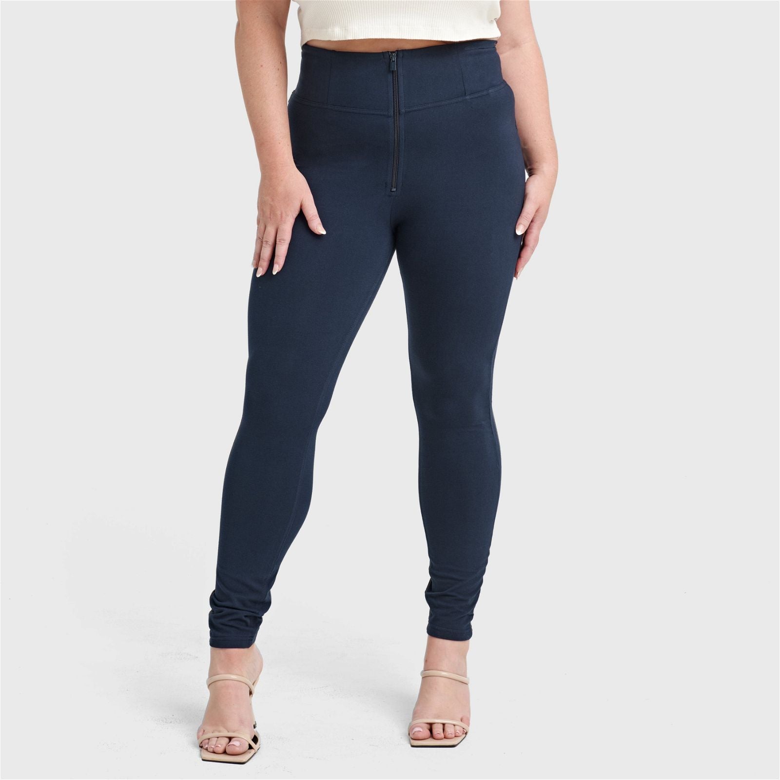 WR.UP® Curvy Fashion - Zip High Waisted - Full Length - Navy Blue 1