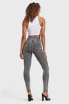 WR.UP® Denim - High Waisted - Full Length - Grey + Yellow Stitching 5