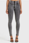 WR.UP® Denim - High Waisted - Full Length - Grey + Yellow Stitching 8