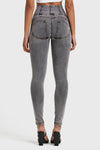 WR.UP® Denim - High Waisted - Full Length - Grey + Yellow Stitching 9