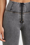 WR.UP® Denim - High Waisted - Full Length - Grey + Yellow Stitching 10