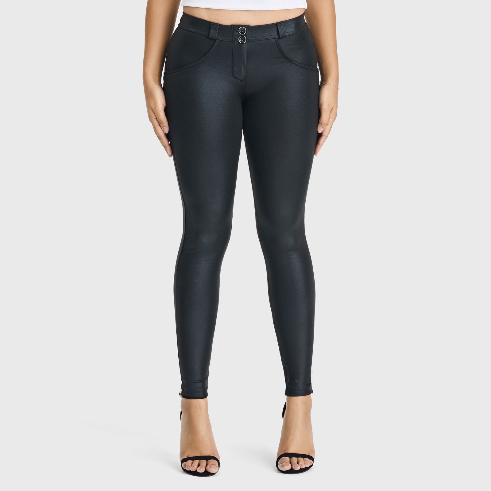 WR.UP® Disco Pants - Mid Rise - Full Length - Black - Freddy Australia