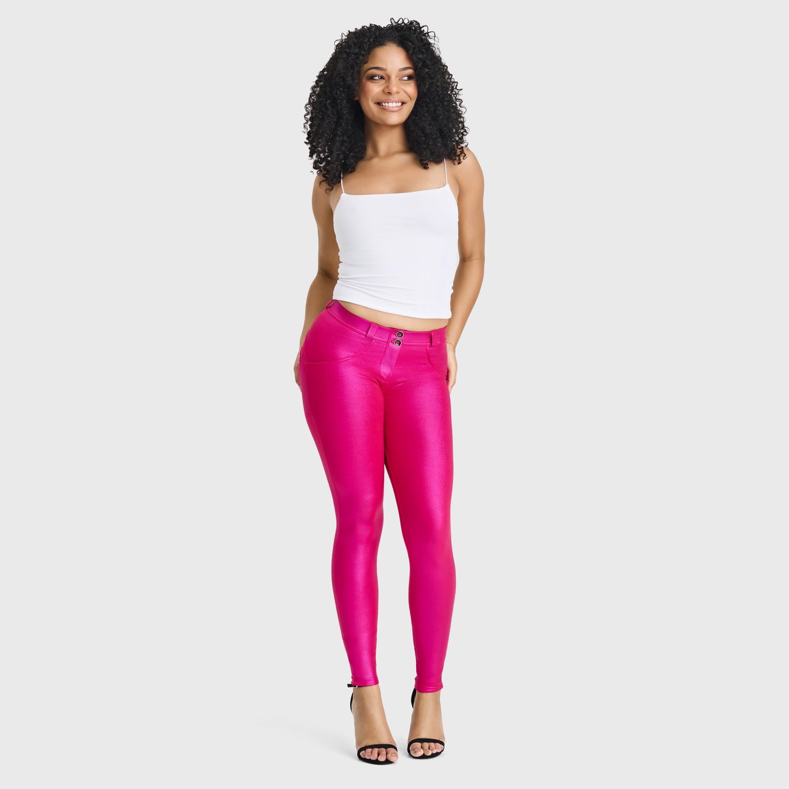 WR.UP® Disco Pants - Mid Rise - Full Length - Hot Pink - Freddy Australia