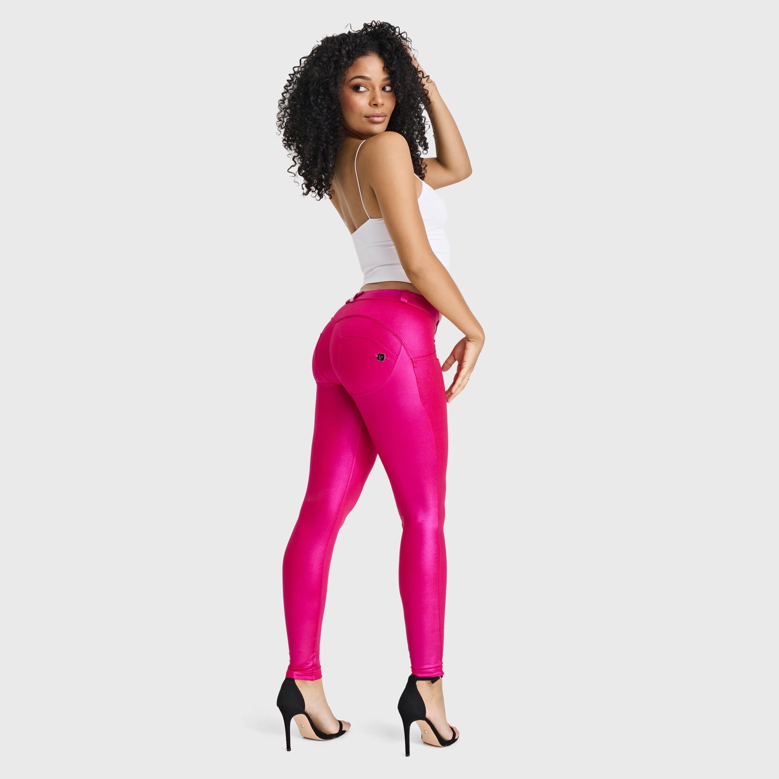 WR.UP® Disco Pants - Mid Rise - Full Length - Hot Pink - Freddy Australia