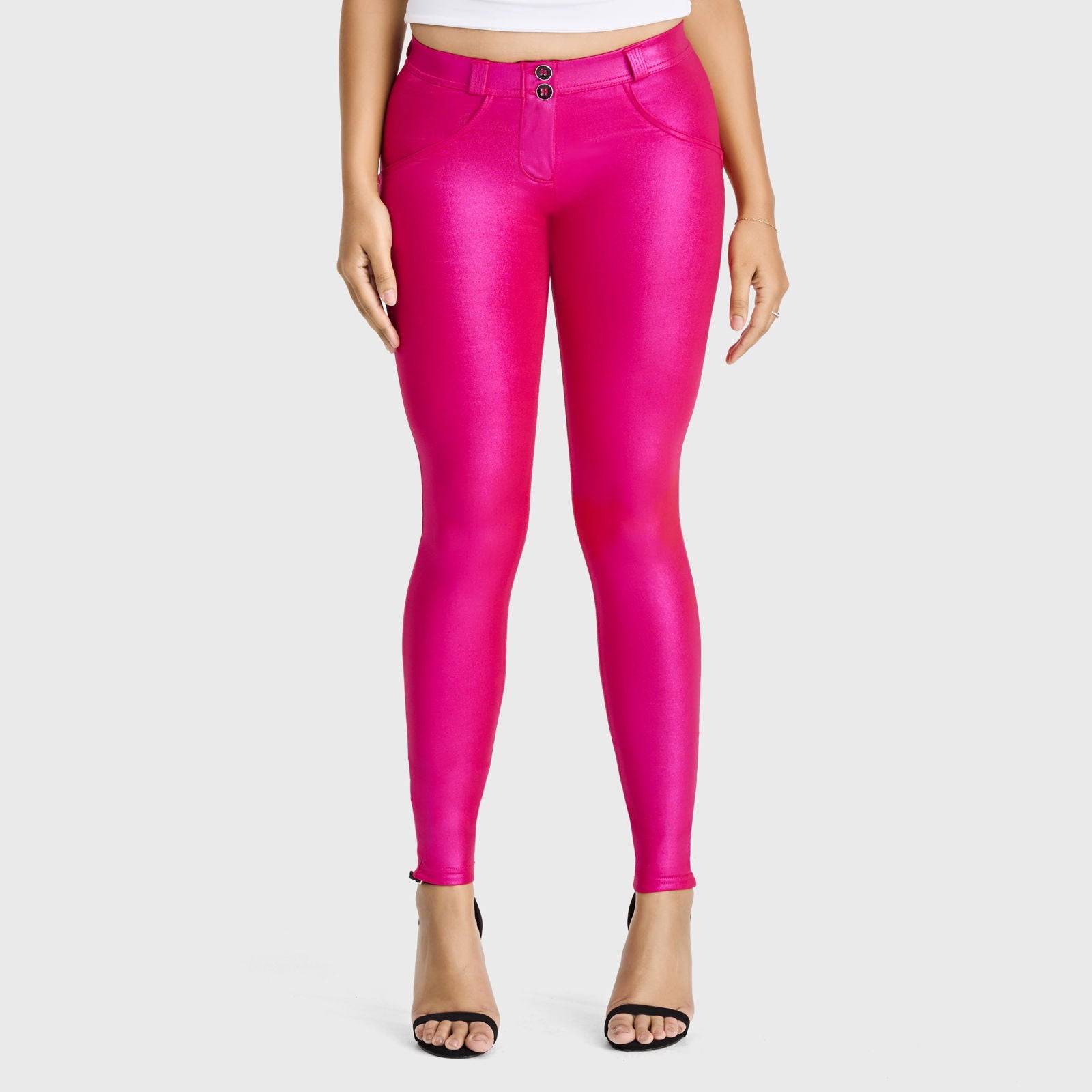 WR.UP® Disco Pants - Mid Rise - Full Length - Hot Pink - Freddy Australia