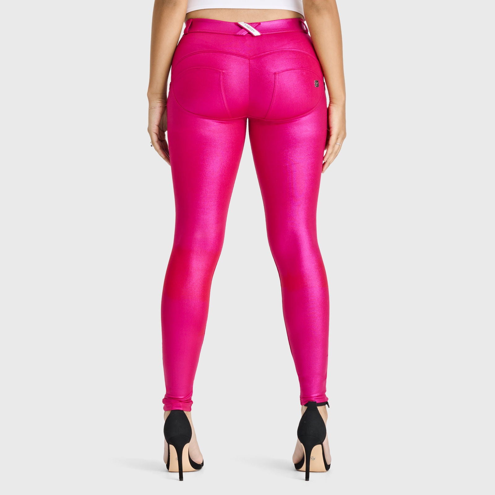 WR.UP® Disco Pants - Mid Rise - Full Length - Hot Pink - Freddy Australia