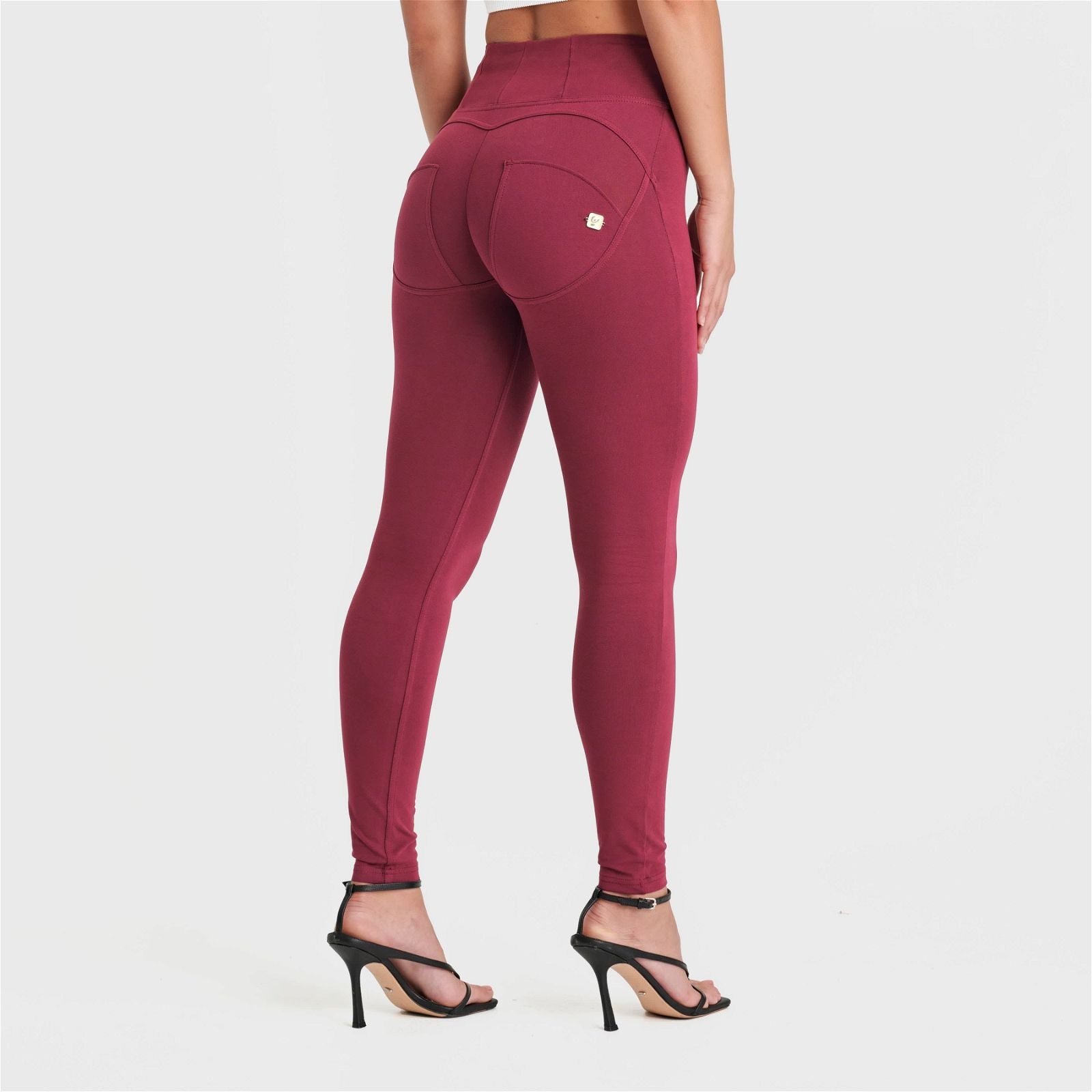 WR.UP® Fashion - High Waisted - Full Length - Burgundy 1