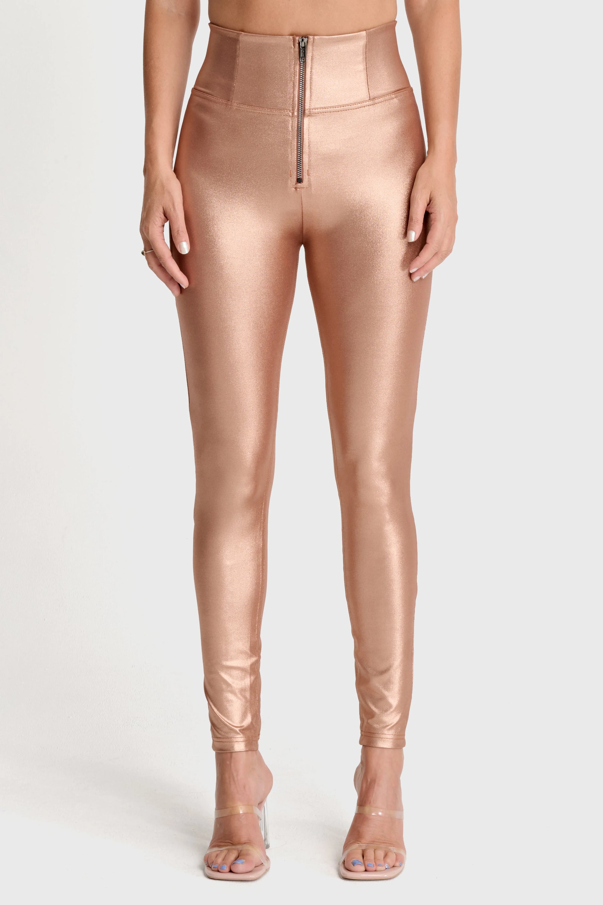 WR.UP® Disco Pants - Super High Waisted - Full Length - Rose Gold 3