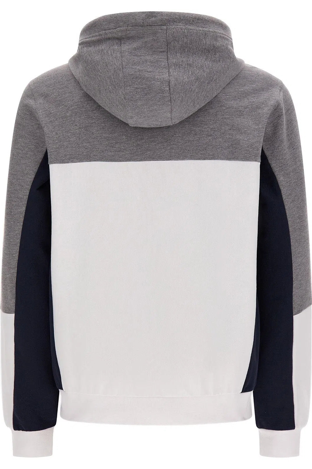 Men's Zip Up Hoodie - Grey + White 2