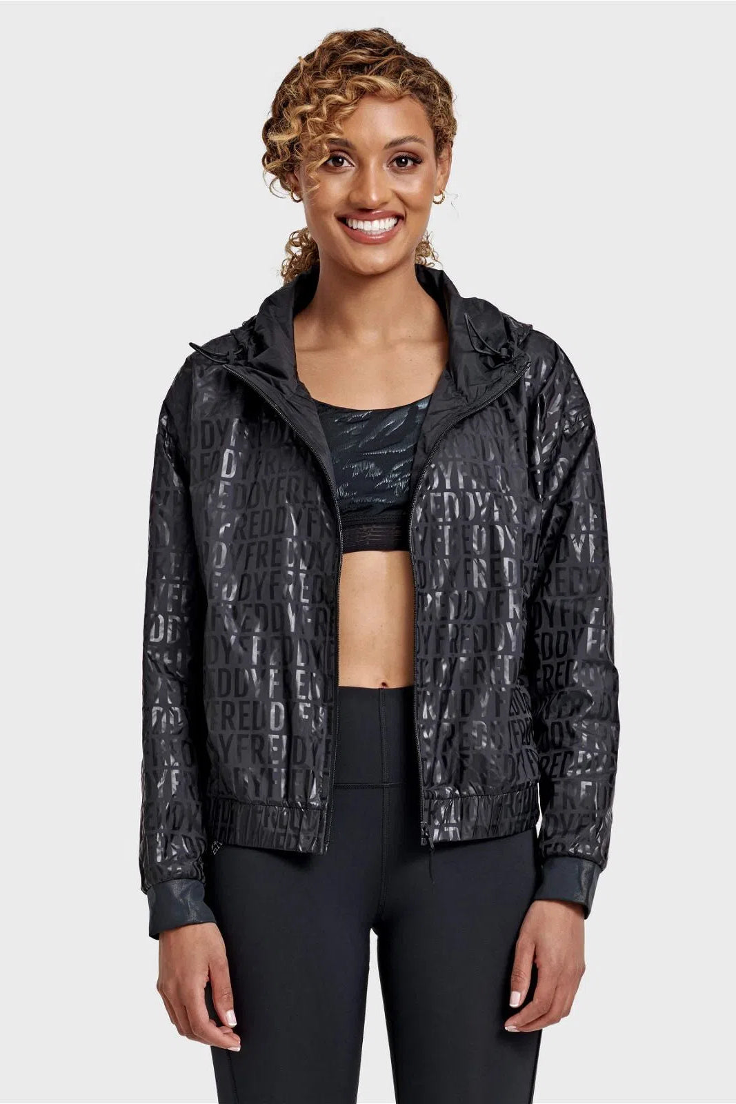 Sports Jacket with Freddy Print - Black 1