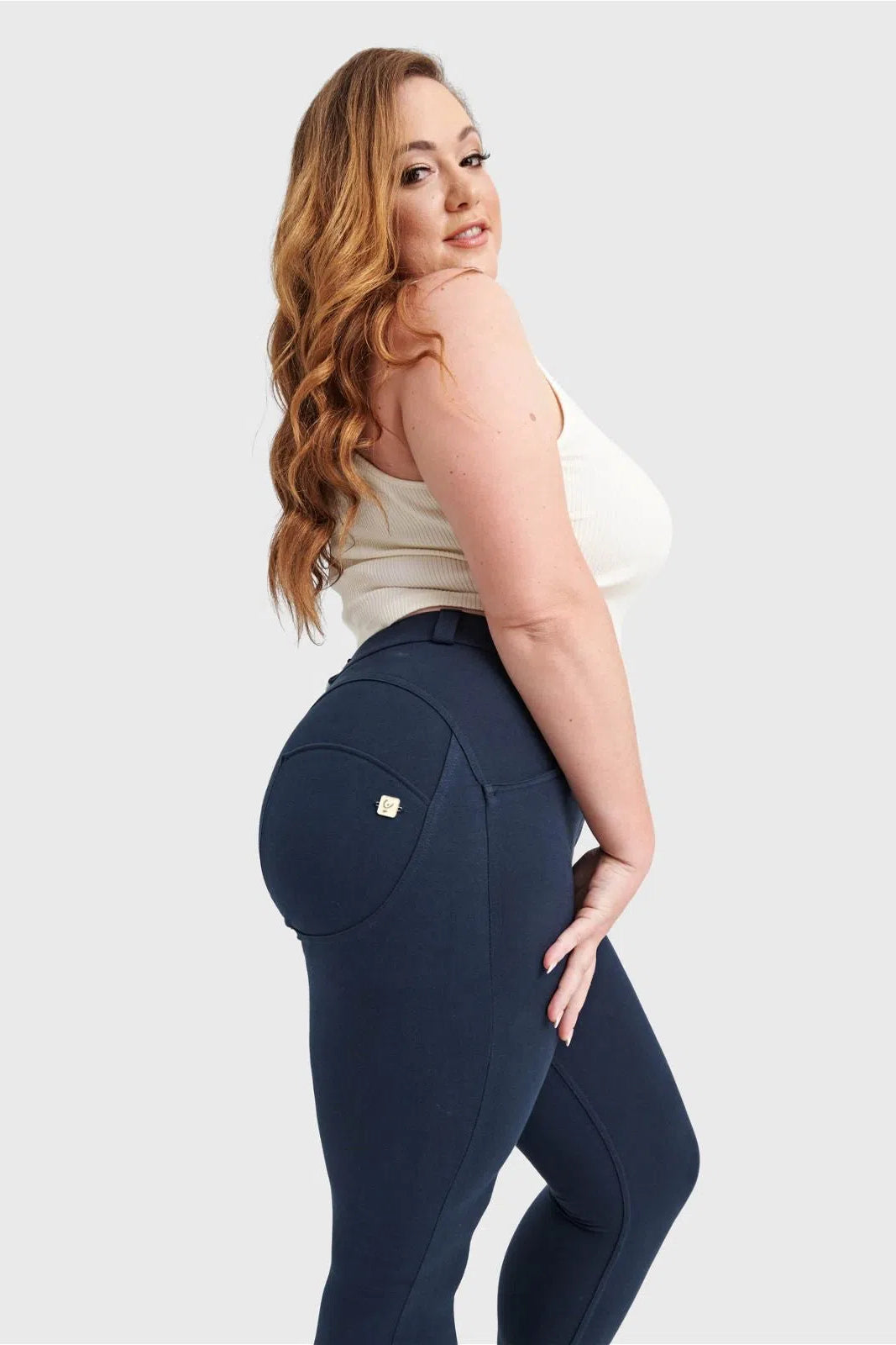 WR.UP® Curvy Fashion - High Waisted - 7/8 Length - Navy Blue 3