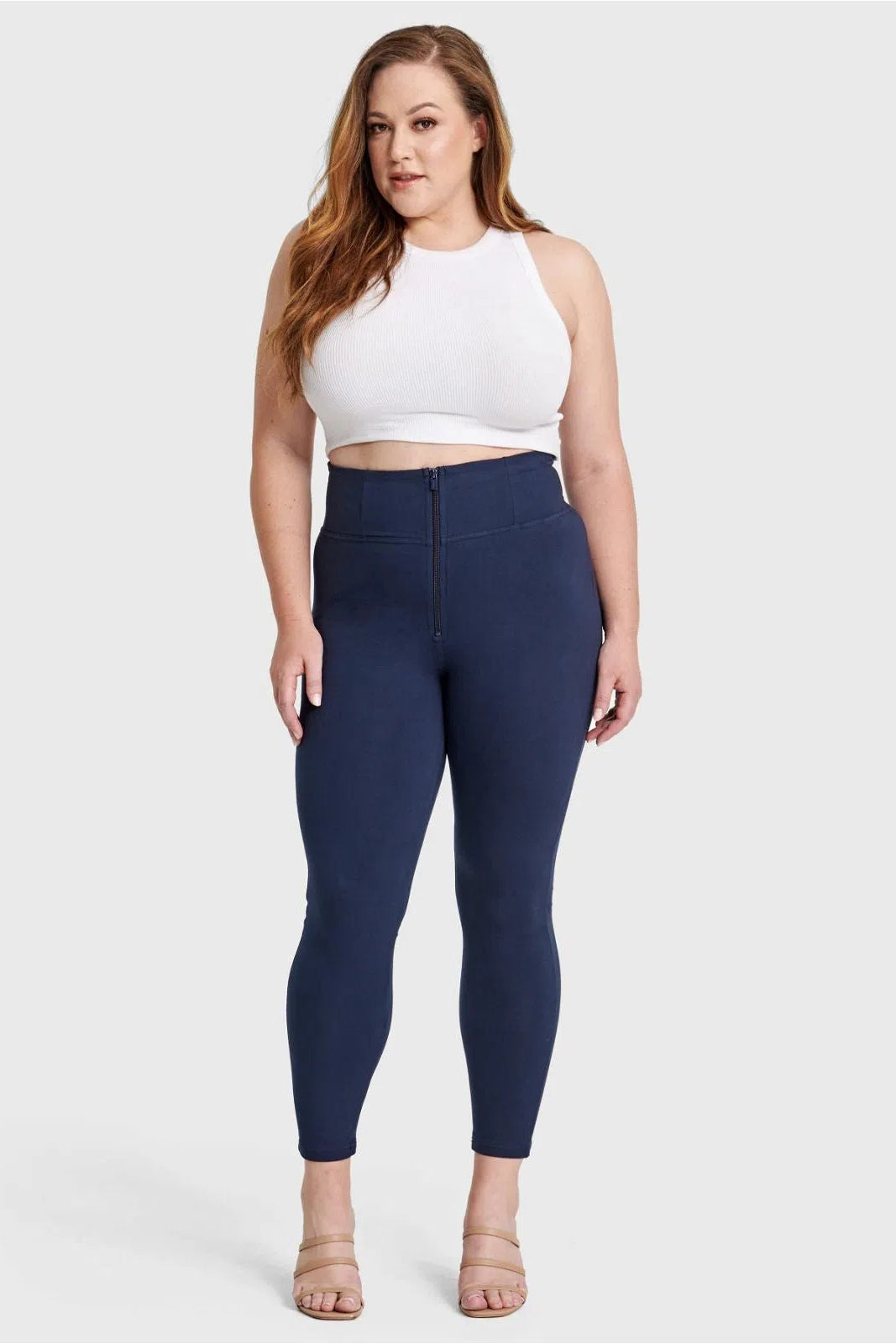 WR.UP® Curvy Fashion - Zip High Waisted - 7/8 Length - Navy Blue 3