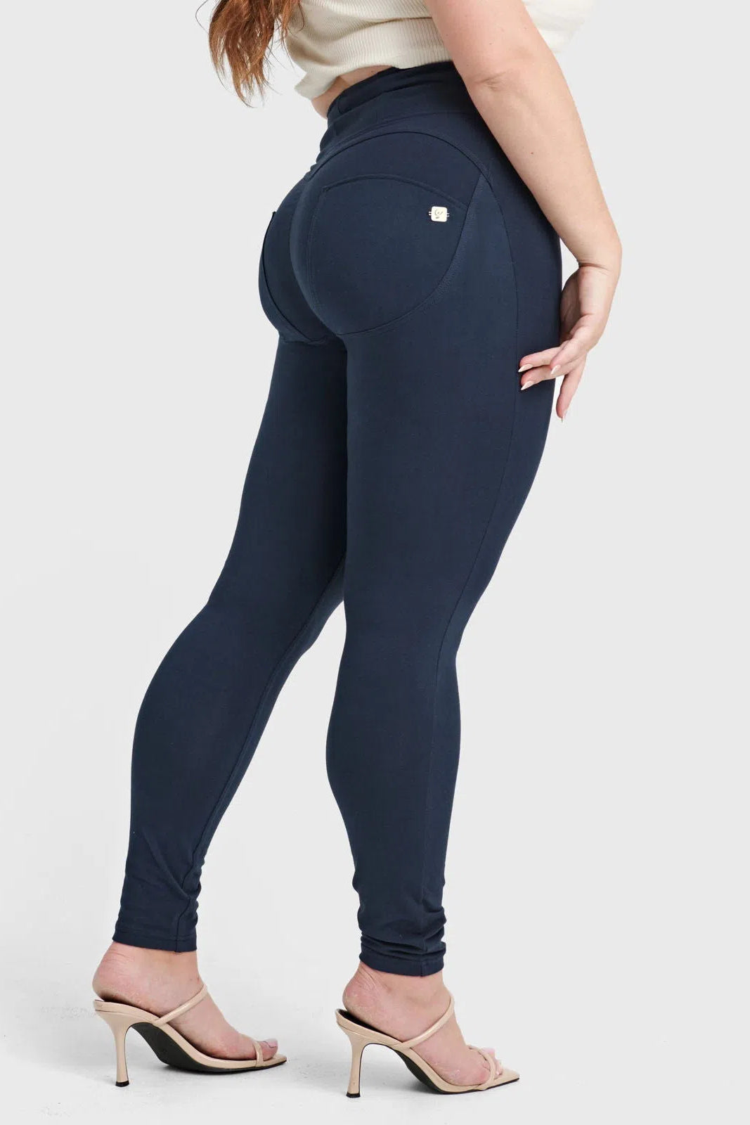 WR.UP® Curvy Fashion - Zip High Waisted - Full Length - Navy Blue 2