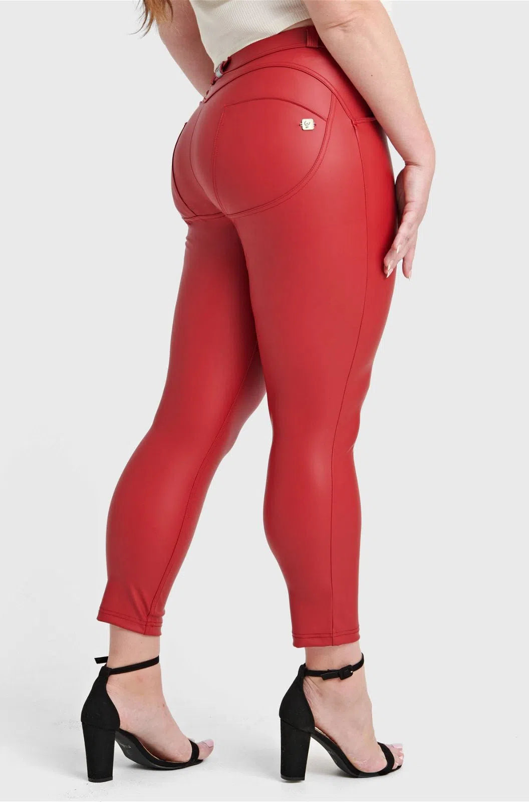 WR.UP® Curvy Faux Leather - High Waisted - 7/8 Length - Red