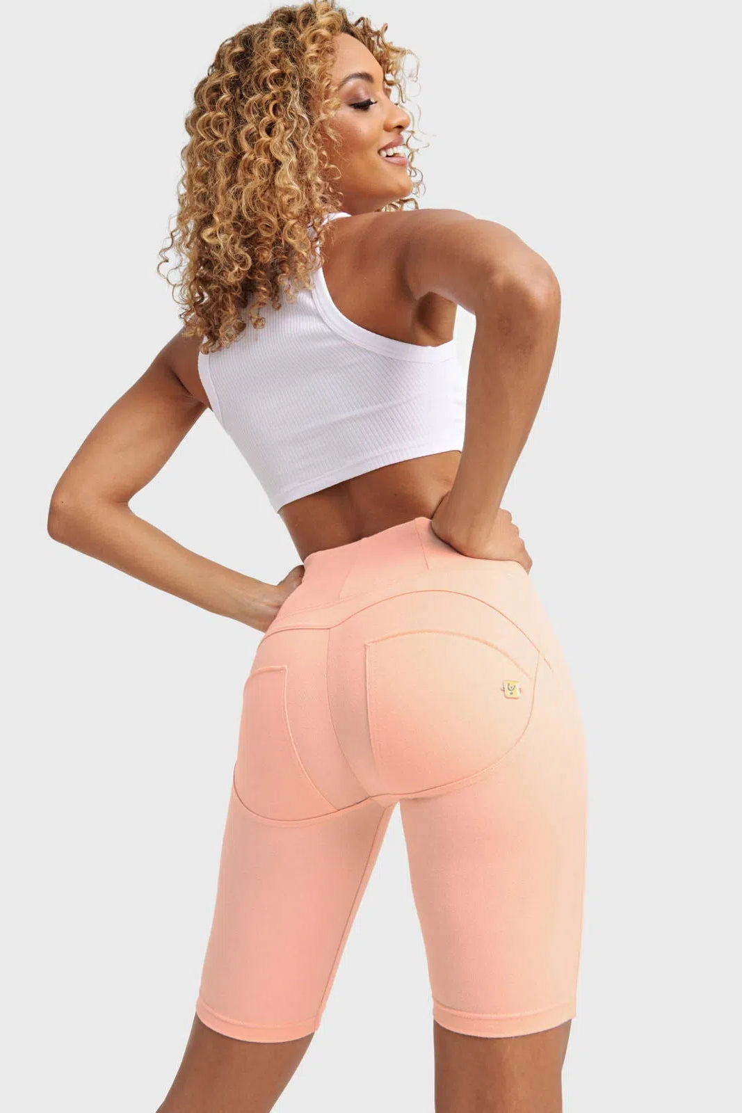 WR.UP® Drill Limited Edition - High Waisted - Biker Shorts - Peach 2