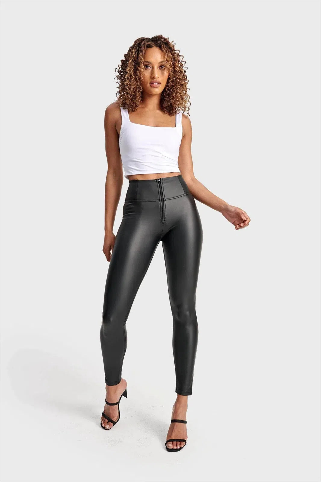 WR.UP® Faux Leather - High Waisted - Full Length - Black 2