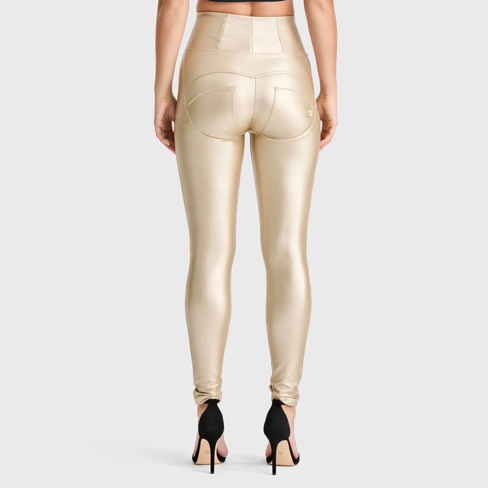 WR.UP® Faux Leather - Super High Waisted - Full Length - Gold 2