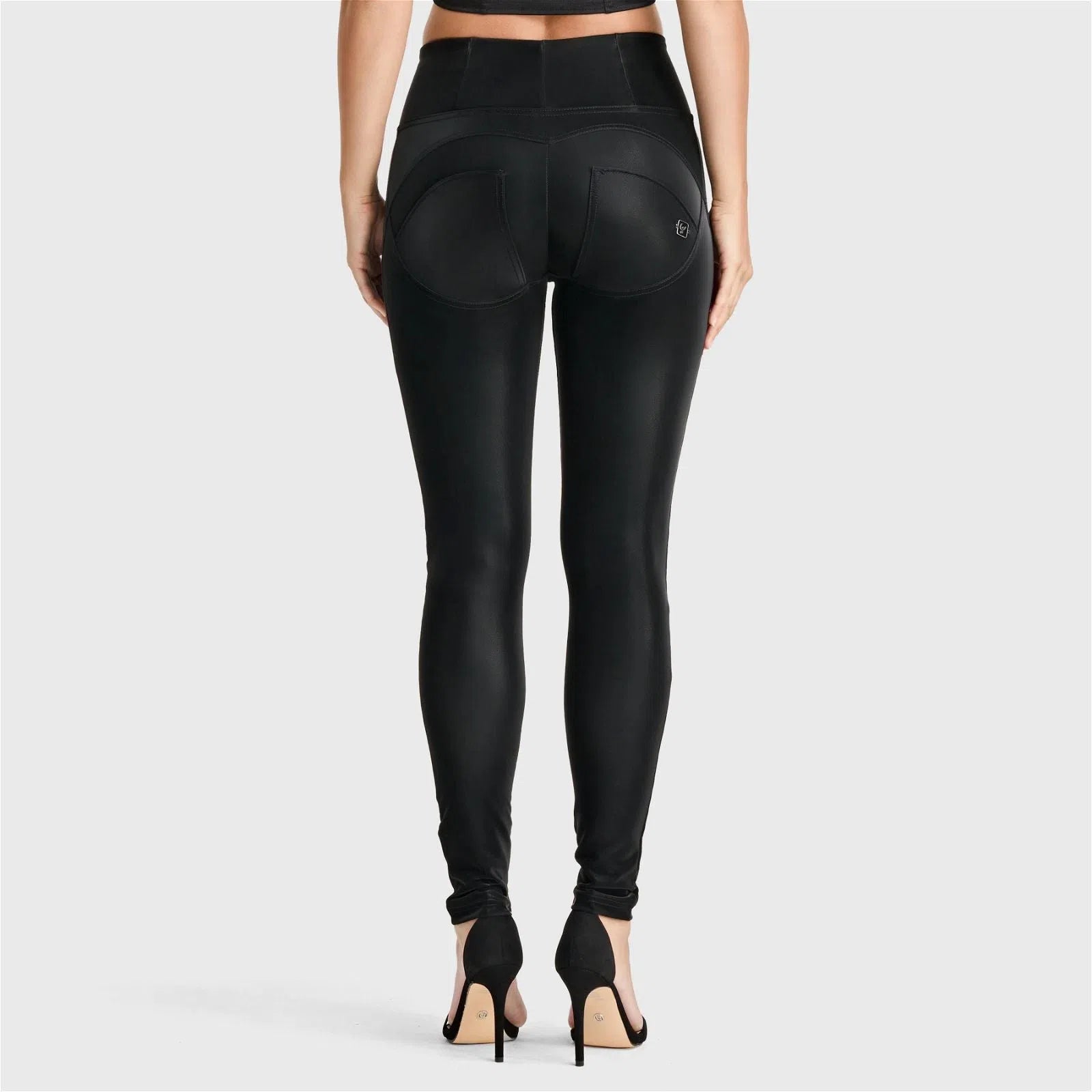 WR.UP® Velvet Leather - High Waisted - Full Length - Black 3